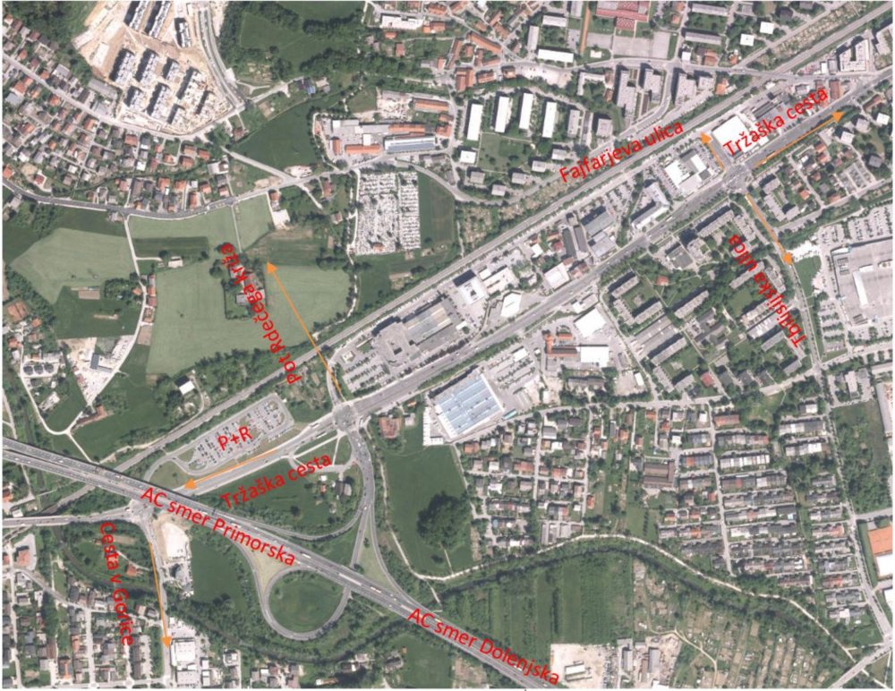 Presoja prometne varnosti priključka novega poslovnega objekta na Trža&scaron;ko cesto