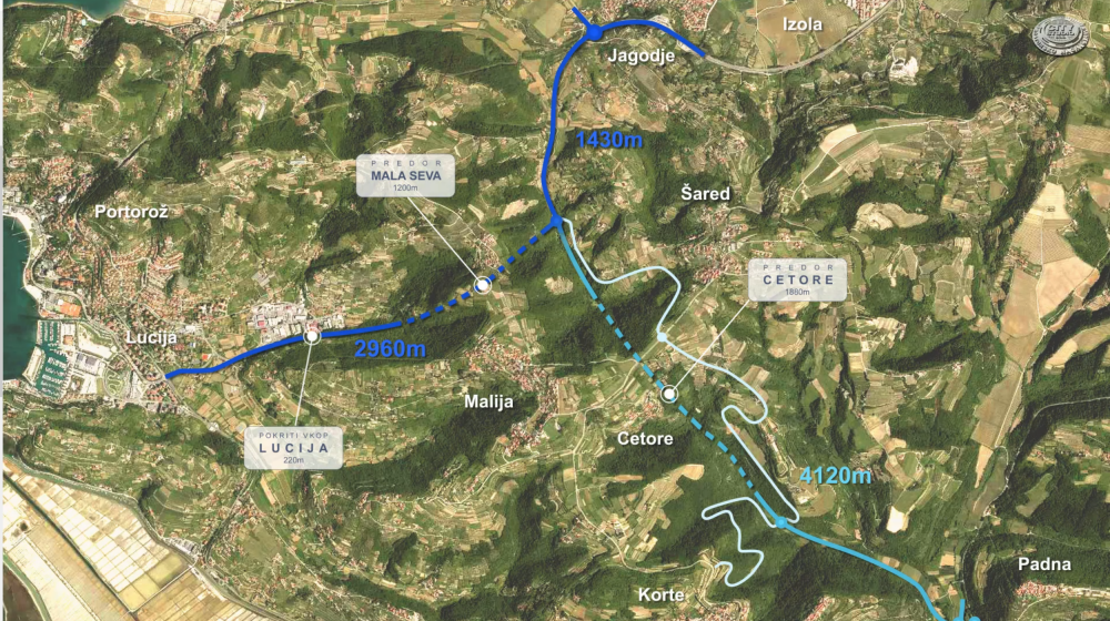 Idejna re&scaron;itev povezovalne ceste med priključkom Padna in Lucijo
