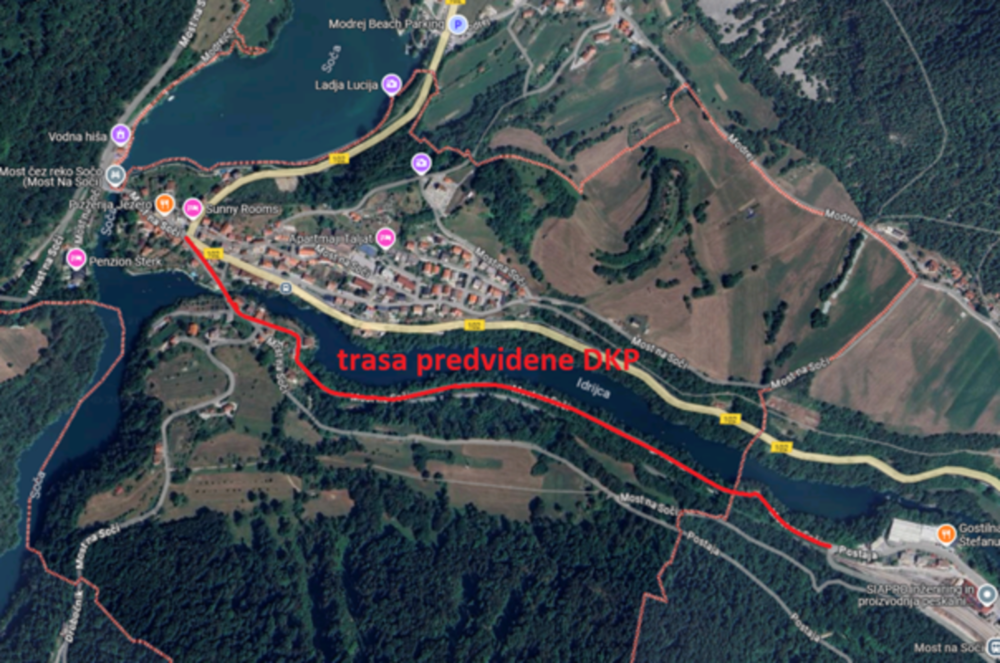 Ureditev kolesarskih povr&scaron;in Most na Soči