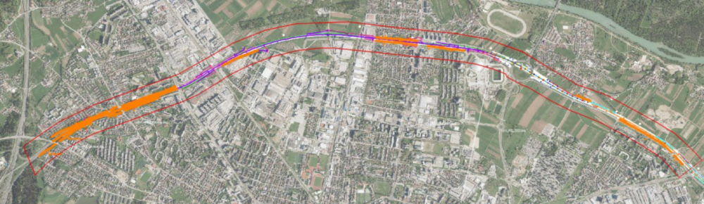 Idejna re&scaron;itev in PZI za izvedbo Aktivne protihrupne za&scaron;čite na S Ljubljanski obvoznici 